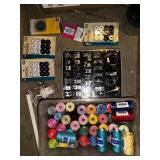 Comprehensive Sewing Kit with Threads, Bobbins, and Feet Accessories