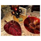 Autumn Themed Decorative Bowl and Vase Set
