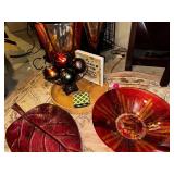 Autumn Themed Decorative Bowl and Vase Set