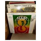 Collection of 10 Vintage Vinyl Records Including Cast Albums and Soundtracks