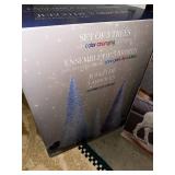 Set of 3 LED Color Changing Trees & Decorative Deer Set