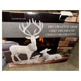 Set of 3 LED Color Changing Trees & Decorative Deer Set