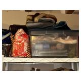 Large Assortment of Crafting and Knitting Supplies, Storage Bins Included