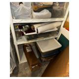 Collection of Assorted Craft Supplies in Storage Bins