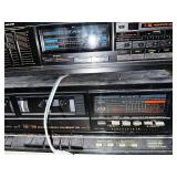 Lot of VHS Player, DVD Player, Stereo Amplifier, and Double Cassette Deck