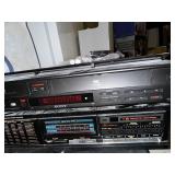 Lot of VHS Player, DVD Player, Stereo Amplifier, and Double Cassette Deck