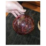 Set of Vintage Pink Glassware Including Pitcher, Tumblers, and Decorative Pieces