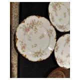 Set of Haviland Limoges Plates and Vintage Glass Bowls