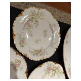 Set of Haviland Limoges Plates and Vintage Glass Bowls