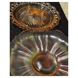 Set of Haviland Limoges Plates and Vintage Glass Bowls