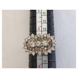 Stunning Luxora Diamond Cluster Ring with Intricate Design, Size 7