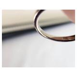 Sterling Silver and Gold Ring with Blue Stone, Size 8