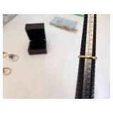 10k Gold Ring with Purple Stone and Likely Diamond Accents