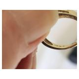 10k Gold Ring with Purple Stone and Likely Diamond Accents