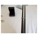 Sterling Silver Ring with Blue Stone and Possibly Diamond Accents, Size 7