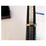 14k Gold Ring with Marquise-Cut Diamond and Accent Stones (Likely Diamonds)