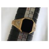 Gold with Black Onyx and Possibly Diamond Accents