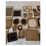 Collection of 30 Vintage and Modern Picture Frames in Various Styles