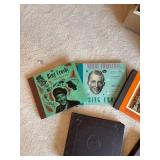 Collection of Vintage Vinyl Records and Music Books
