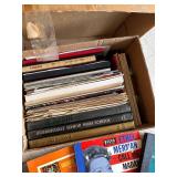 Collection of Vintage Vinyl Records and Music Books