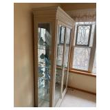 Tall Glass Display Cabinet with Interior Lighting