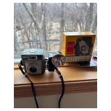 Vintage Polaroid and Kodak Camera Set with Accessories