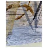 Collection of 2 Nature-Themed Paintings Featuring Herons