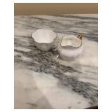 Set of 10 Fine Bone China Tea Cups and Accessories by Shelley, England