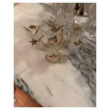 Collection of Crystal Nativity Figurines and Star Ornament