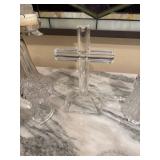 Collection of Crystal Nativity Figurines and Star Ornament