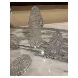 Collection of Crystal Nativity Figurines and Star Ornament
