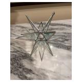 Collection of Crystal Nativity Figurines and Star Ornament