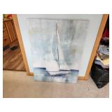 Set of 2 Nautical Sailboat Paintings