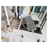 Assorted Collection of Necklaces and Bracelets with Jewelry Organizer