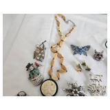 Collection of Assorted Jewelry and Brooches with Boxed Sets