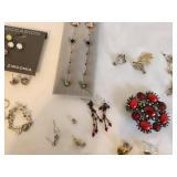 Assorted Collection of Fashion Jewelry and Earrings