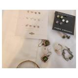 Assorted Collection of Fashion Jewelry and Earrings