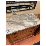 Glass Cake Stand with Heart-Shape Topper