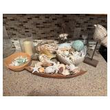 Seashell and Starfish Decor Collection with Decorative Bowl