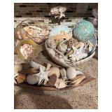 Seashell and Starfish Decor Collection with Decorative Bowl