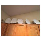 Set of 5 White Ceramic Decorative Plates