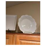 Set of 5 White Ceramic Decorative Plates