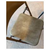 Folding Card Table with 3 Metal Chairs Set