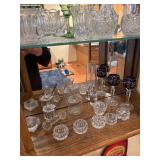 Collection of Fine Crystal Glassware and Figurines