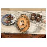 Christmas Home Decor Set with Plates, Votive Holders, and Ornaments