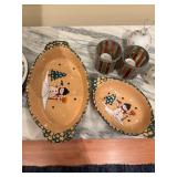 Christmas Home Decor Set with Plates, Votive Holders, and Ornaments