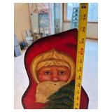Hand-Painted Wooden Santa Claus Standee