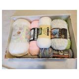 Decorative Box with Assorted Yarn Collection