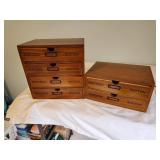 Set of Vintage Wooden Mercerie Boulangerie Drawers