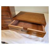 Set of Vintage Wooden Mercerie Boulangerie Drawers